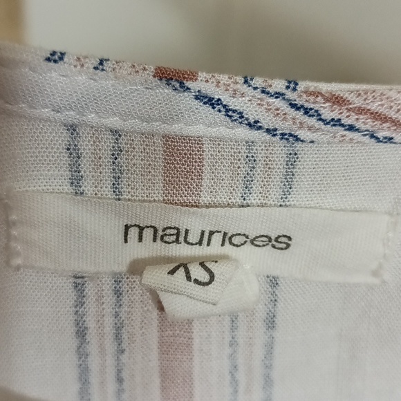 Maurices striped ruffled sleeve blouse - Picture 3 of 6